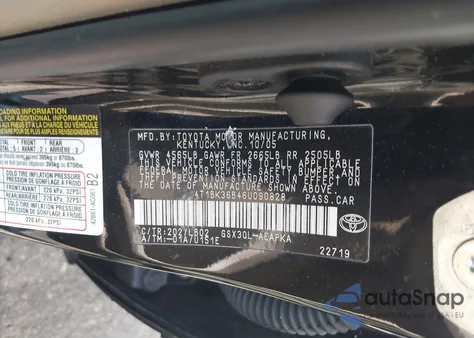 2006 Toyota Avalon Limited from USA, damaged, VIN 4T1BK36B46U090828